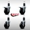 Service Caster 4'' SS Soft Rubber Swivel 1-5/8'' Expanding Stem Caster Set 2 Total Lock Brakes, 4PK SCC-SSEXTTL20S414-SRS-2-S-2-158 - alternate 4